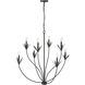 Primrose 8 Light 40.5 inch Matte Black Chandelier Ceiling Light